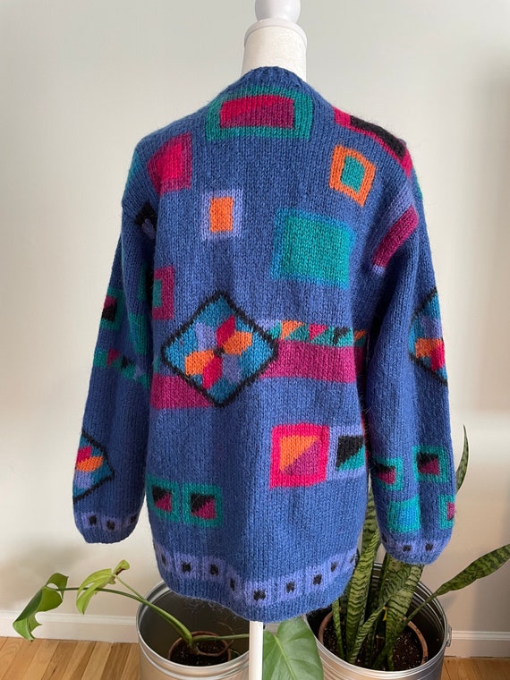 Vintage 80s L.L. Bean Geometric Print Bright Colo… - image 6