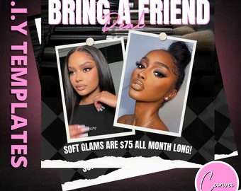 Bring A Friend&#39; Sale Flyer | Bestfriend Deal Flyer | Customizable Canva Template