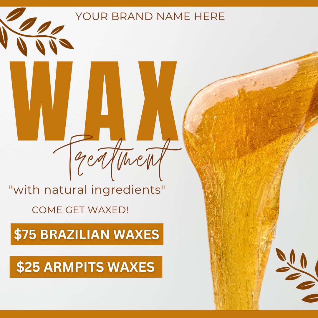 DIY Body Wax Specials Flyer, Waxing Sale Flyer, Wax Salon Flyer, Spa