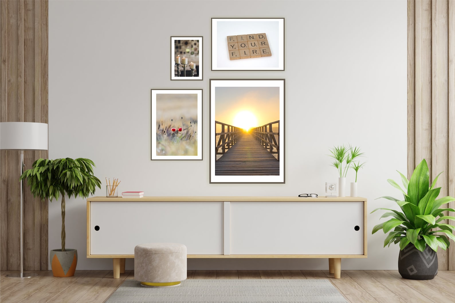 Feng Shui Fame and Reputation Area, Digital Printable Posters Set, Wall ...