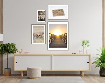 Feng Shui Fame and Reputation Area, Digital Printable Posters Set, Wall decor, Mindfullness Decor, Sunrise, Interior decor