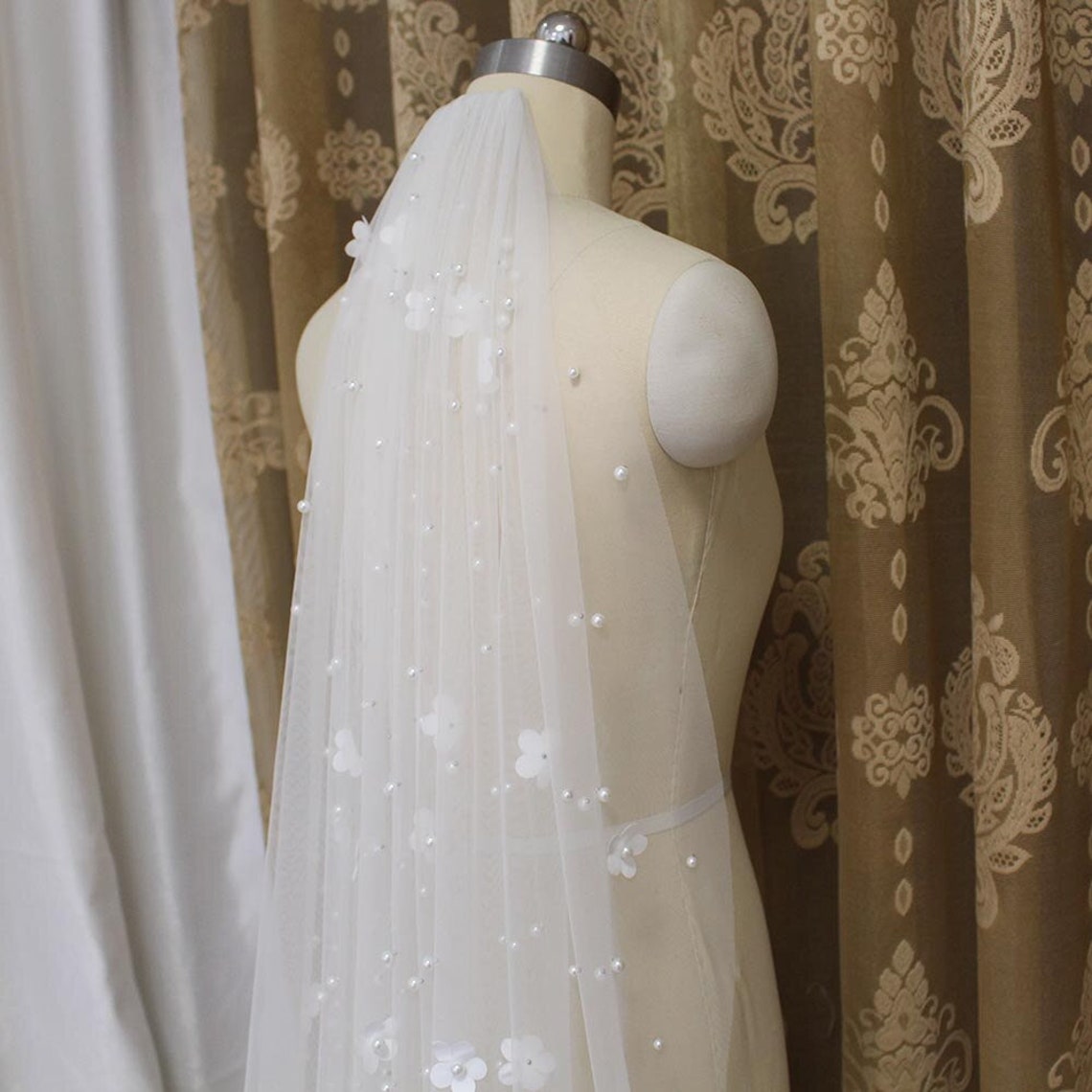 Neue Perlen Hochzeit Schleier mit Blumen Schöne Perle | Etsy