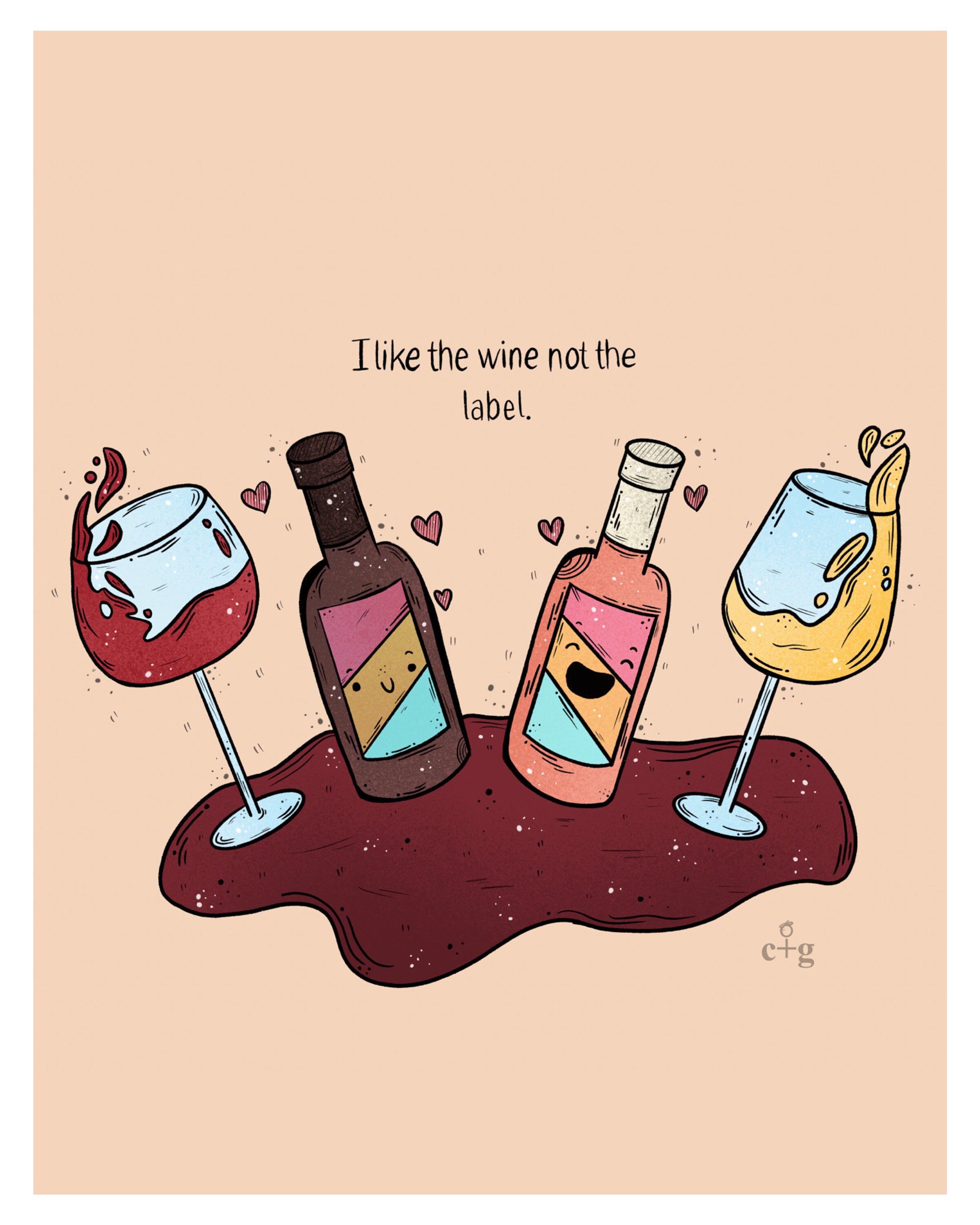 Wine Art Print Alleen digitaal downloaden Etsy