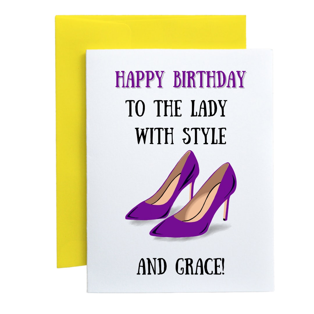 Lady Style and Grace birthday Card Black Owned Greeting Card African