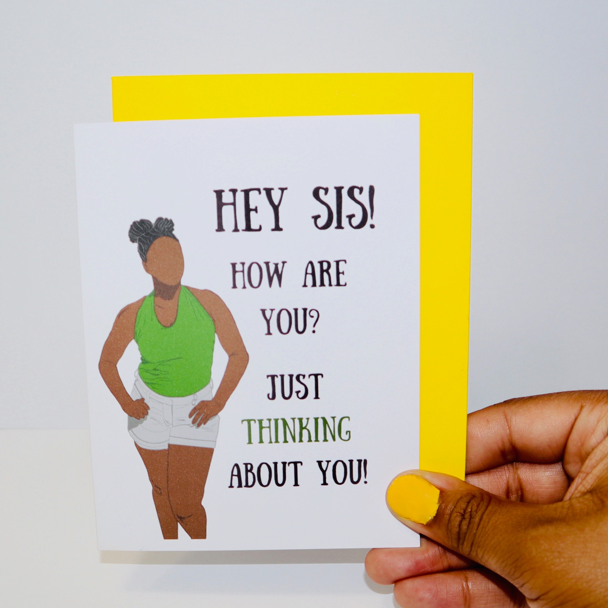 Sister How Are Youthinking of You Black Owned Greeting Card African