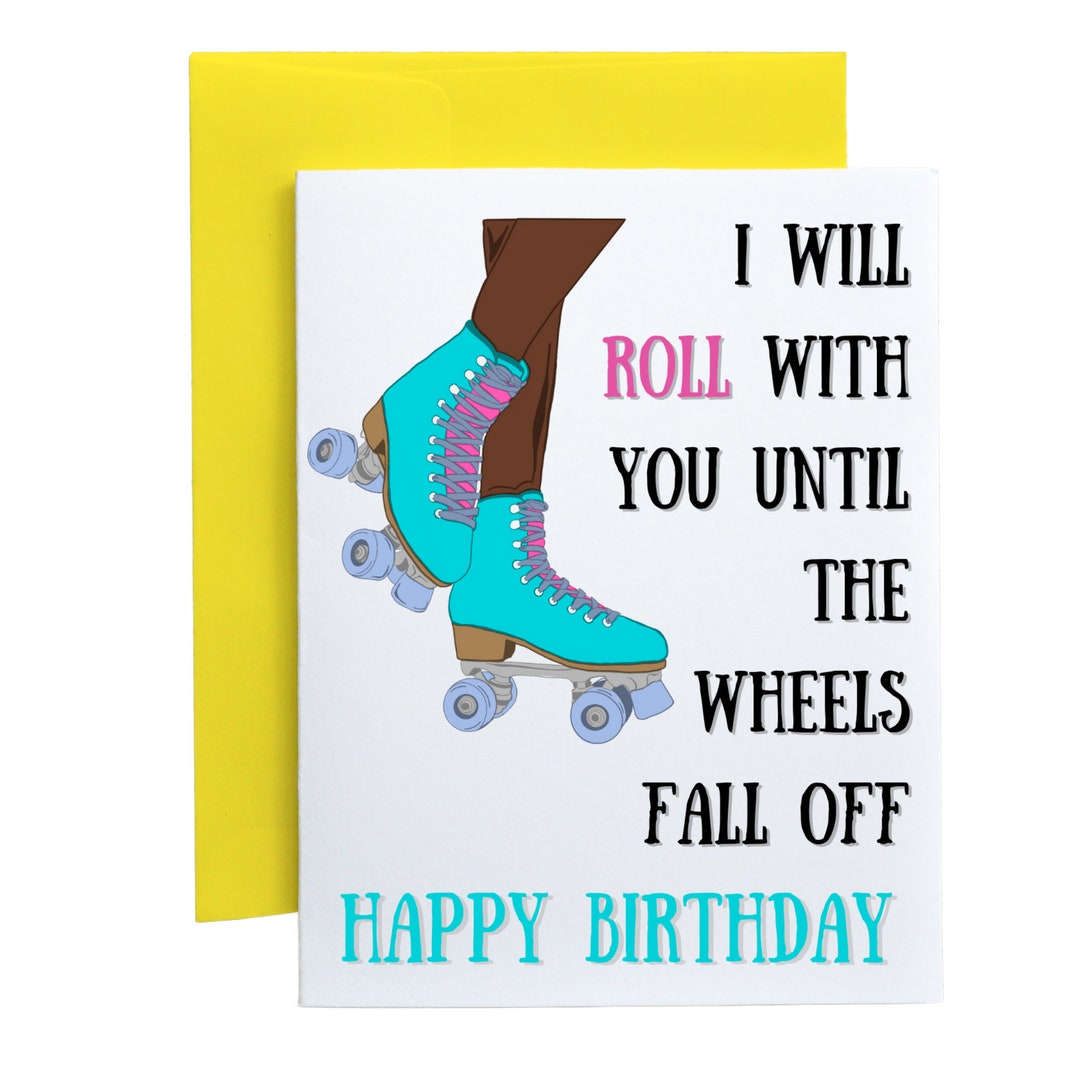 Roller Skating birthday Card Black Owned Greeting Card African American