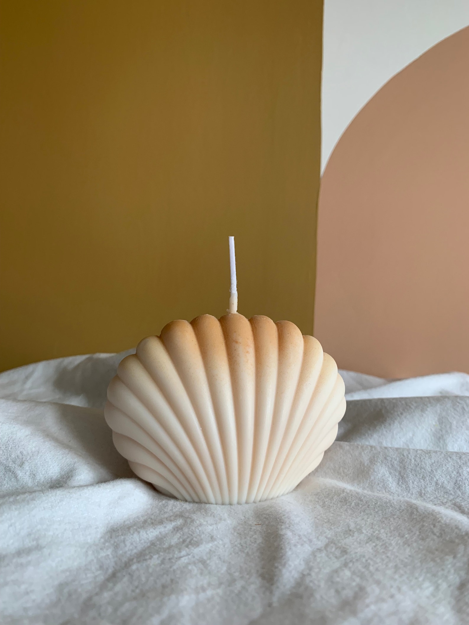 Shell Candle Soy Candle Large Shell Candle Decorative Etsy UK