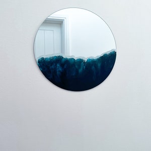 HAND PAINTED Wave Mirror FREE Shipping image 3