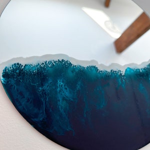 HAND PAINTED Wave Mirror FREE Shipping image 2