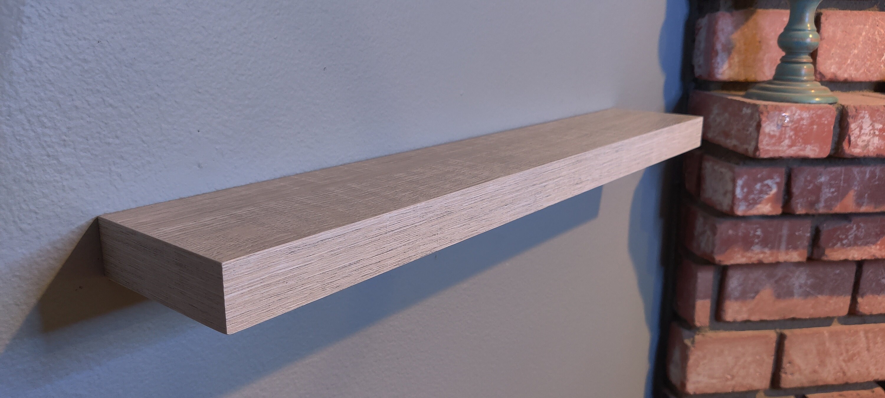 Lakeshore Oak Handmade Floating Shelf, Custom Wood Floating Shelf