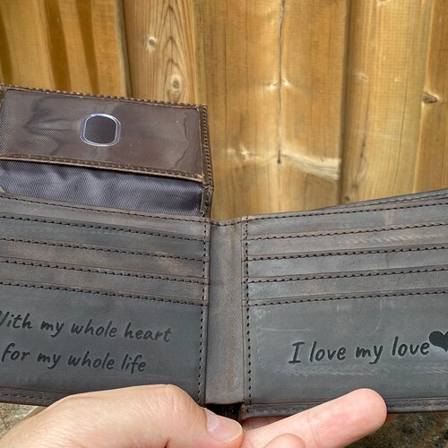 Gift for Boyfriend Personalized Mens RFID Wallet Gifts for Etsy