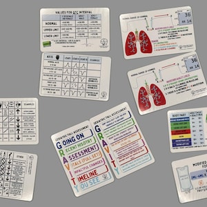EMT, Paramedic And Nursing Reference Cards