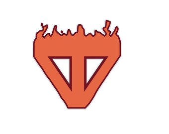Virginia Tech Flaming VT Go Hokies Vinyl Sticker