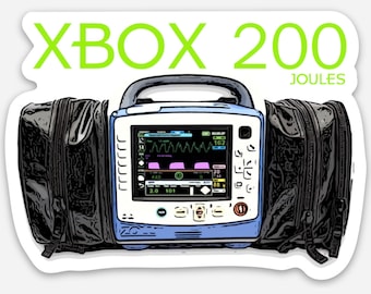 Zoll X XBOX 200J EMS Vinyl Sticker Defibrillator