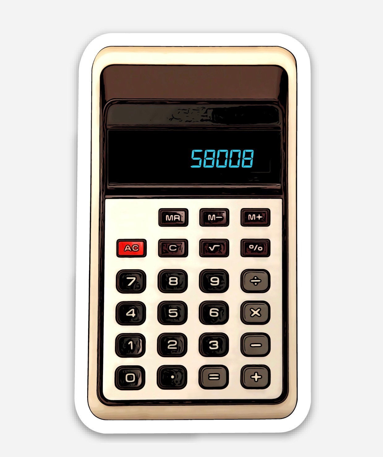 Old School Calculator 5318008 or 58008