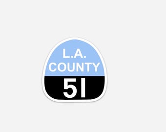Emergency LA County Squad 51 Shield Vinyl Sticker
