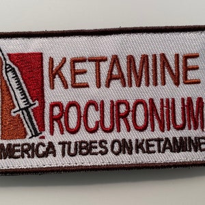 Ketamine And Rocuronium Patch EMS RSI Paramedic Anesthesia hook and loop
