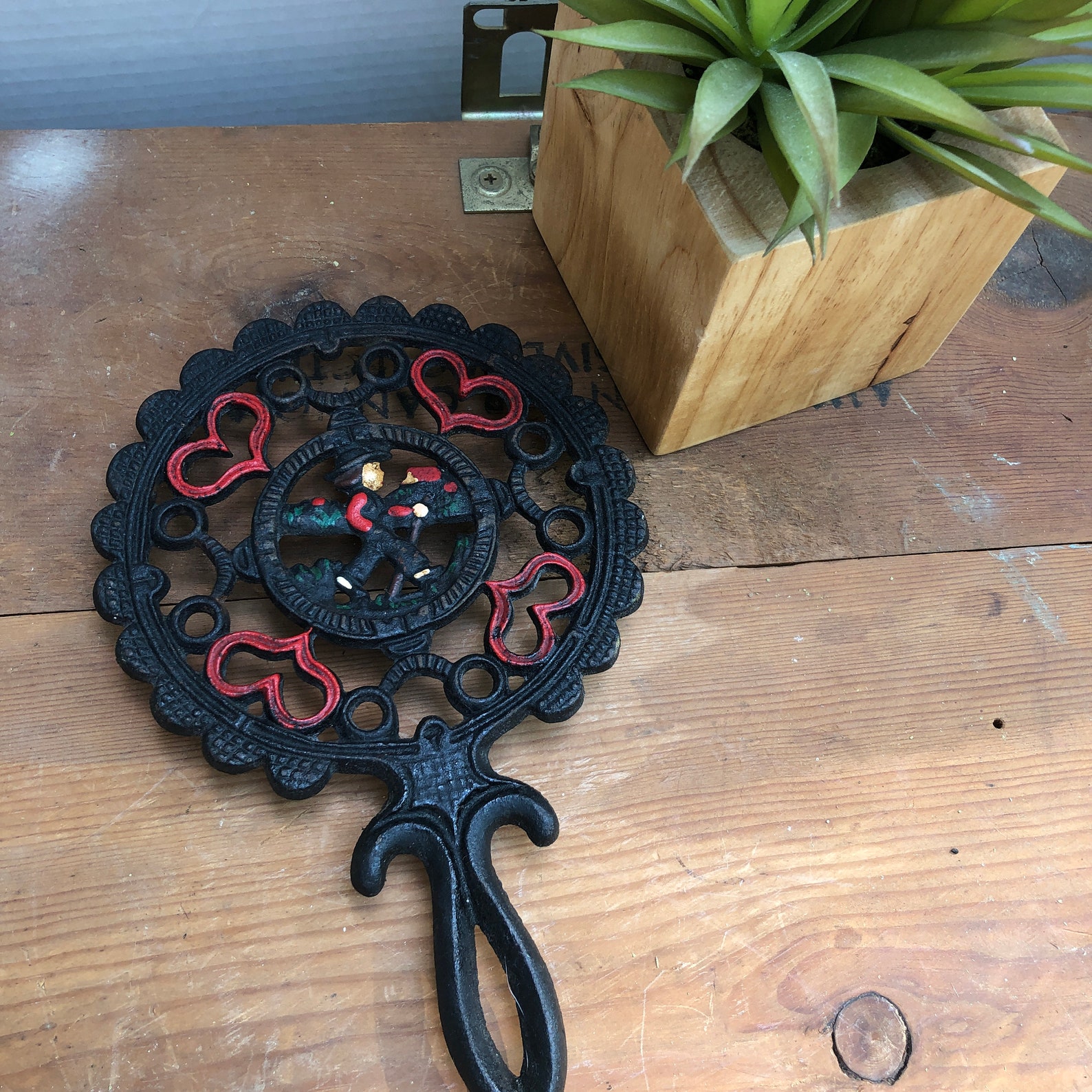 Vintage 1952 J.Z.H. Cast Iron Trivet 20 Etsy