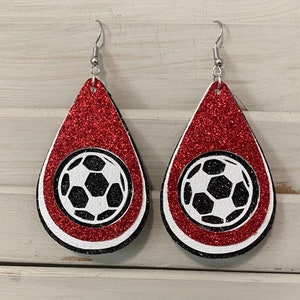Soccer Leather Earrings