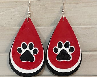 Bulldog Paw Earrings