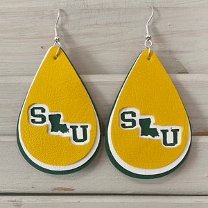 Southeastern Louisiana leather Earrings