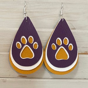 Boucles d'oreilles patte de tigre