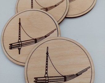 Wooden Hmong Coasters | Hmong Qeej Coaster