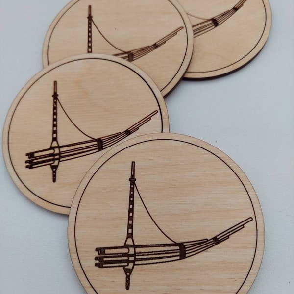 Wooden Hmong Coasters | Hmong Qeej Coaster