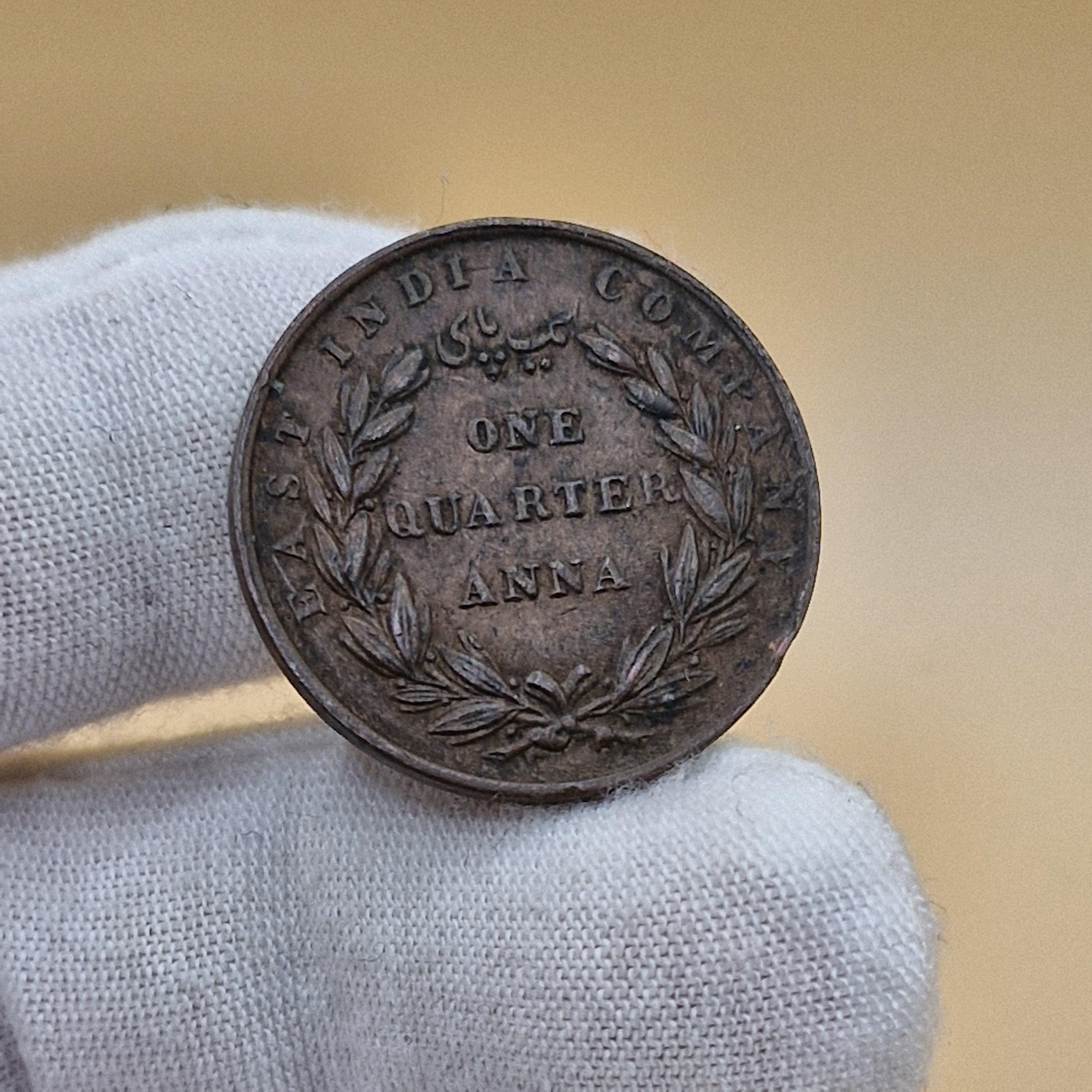 アンティーク 1835年 イギリス東インド会社 1/4アンナ硬貨 - Etsy 日本