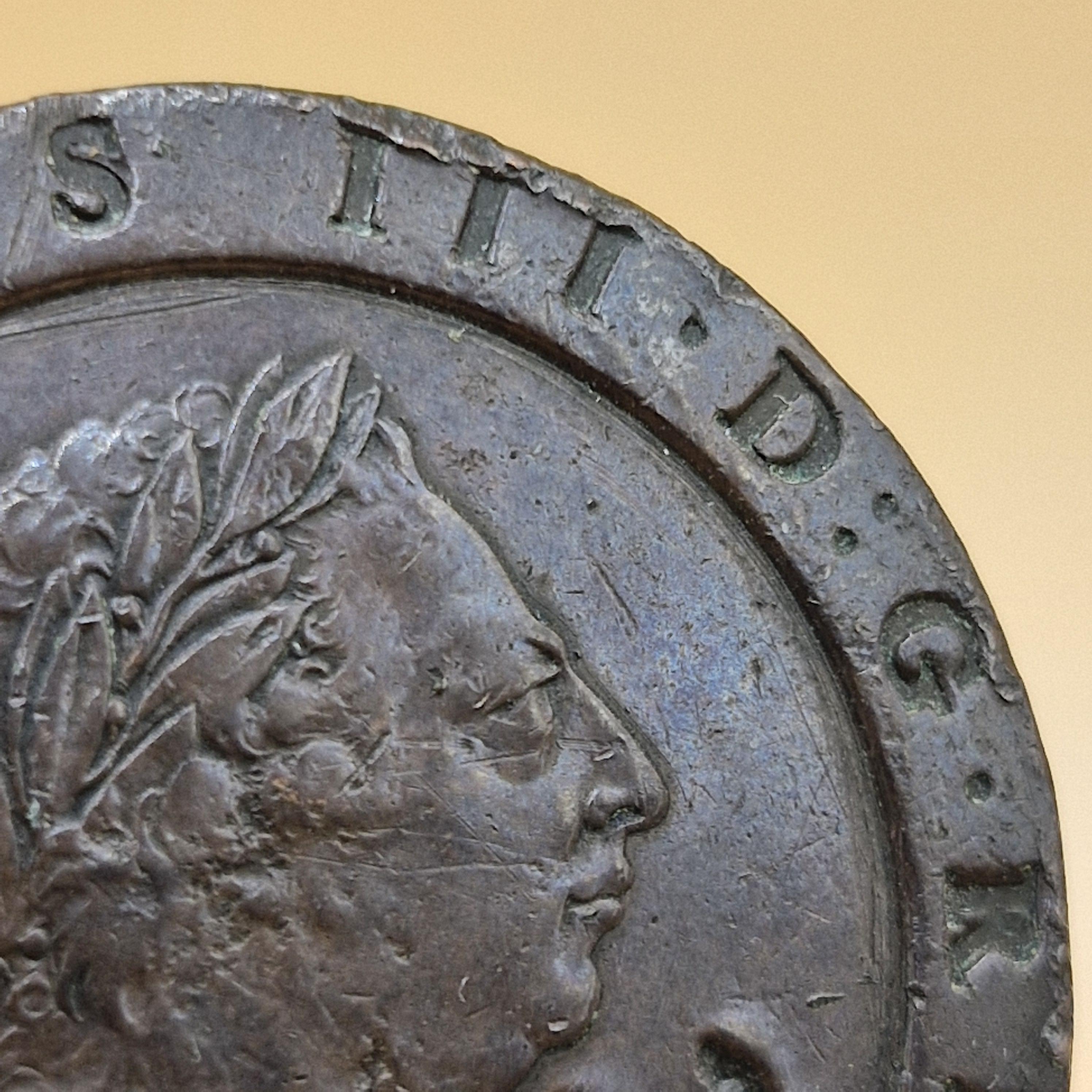 1797年ジョージ3世カートホイール2ペンス：初期のイギリス銅貨 - Etsy 日本