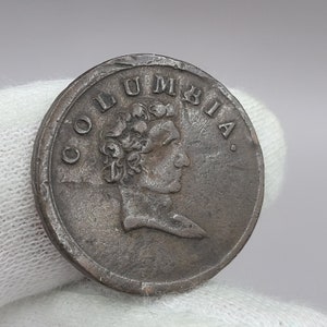 1820-1830 &#39;Columbia&#39; Farthing Provincial Token - Great Britain