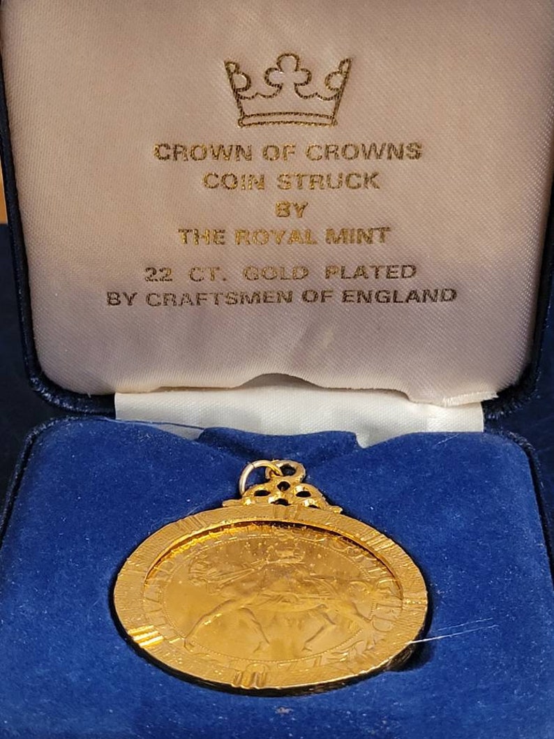 Vintage 1977 22CT Gold Plated Original Jubilee Crown Royal | Etsy