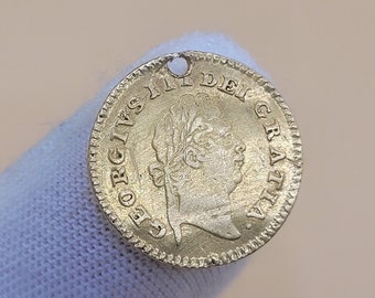 Genuino Jorge III 1798 Oro Una Tercera Guinea - Agujereado - Moneda de 22 ct