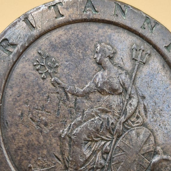 橘　大英帝国　ジョージ3世　車輪銭　2 ペンス銅貨　1797 イギリス 2ペンス銅貨（車輪銭）ジョージ3世/ブリタニア NGC