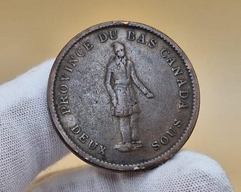 1837年カナダ半ペニー銀行トークン - Etsy 日本