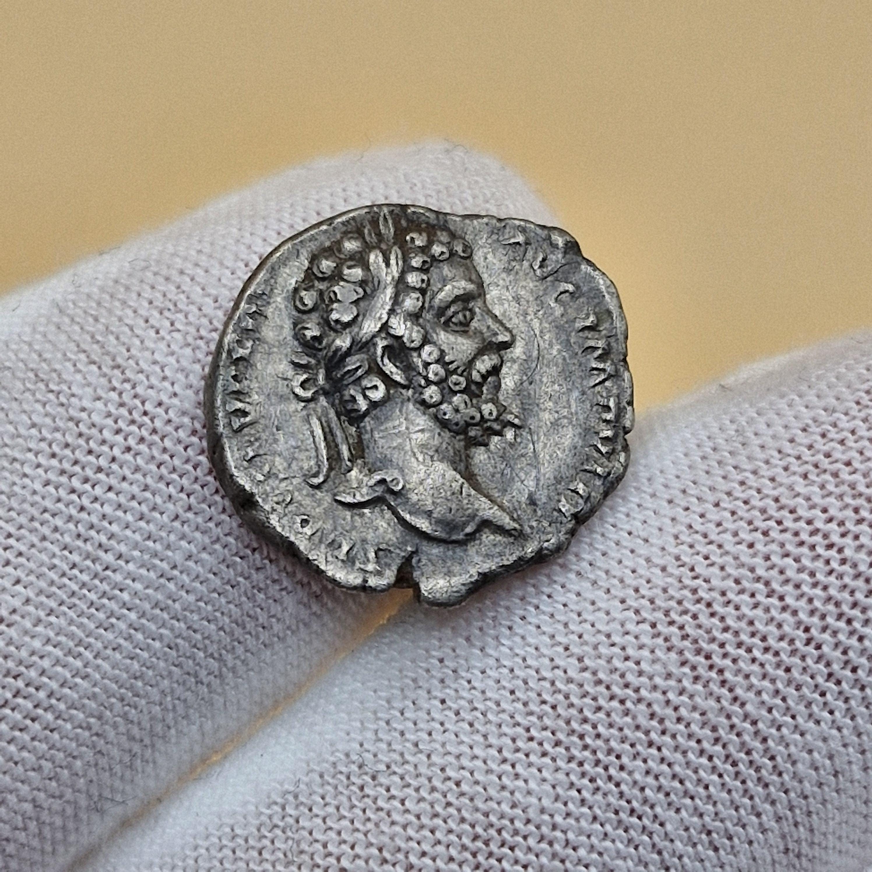 本物のローマのセプティミウス セウェルス シルバー デナリウス 