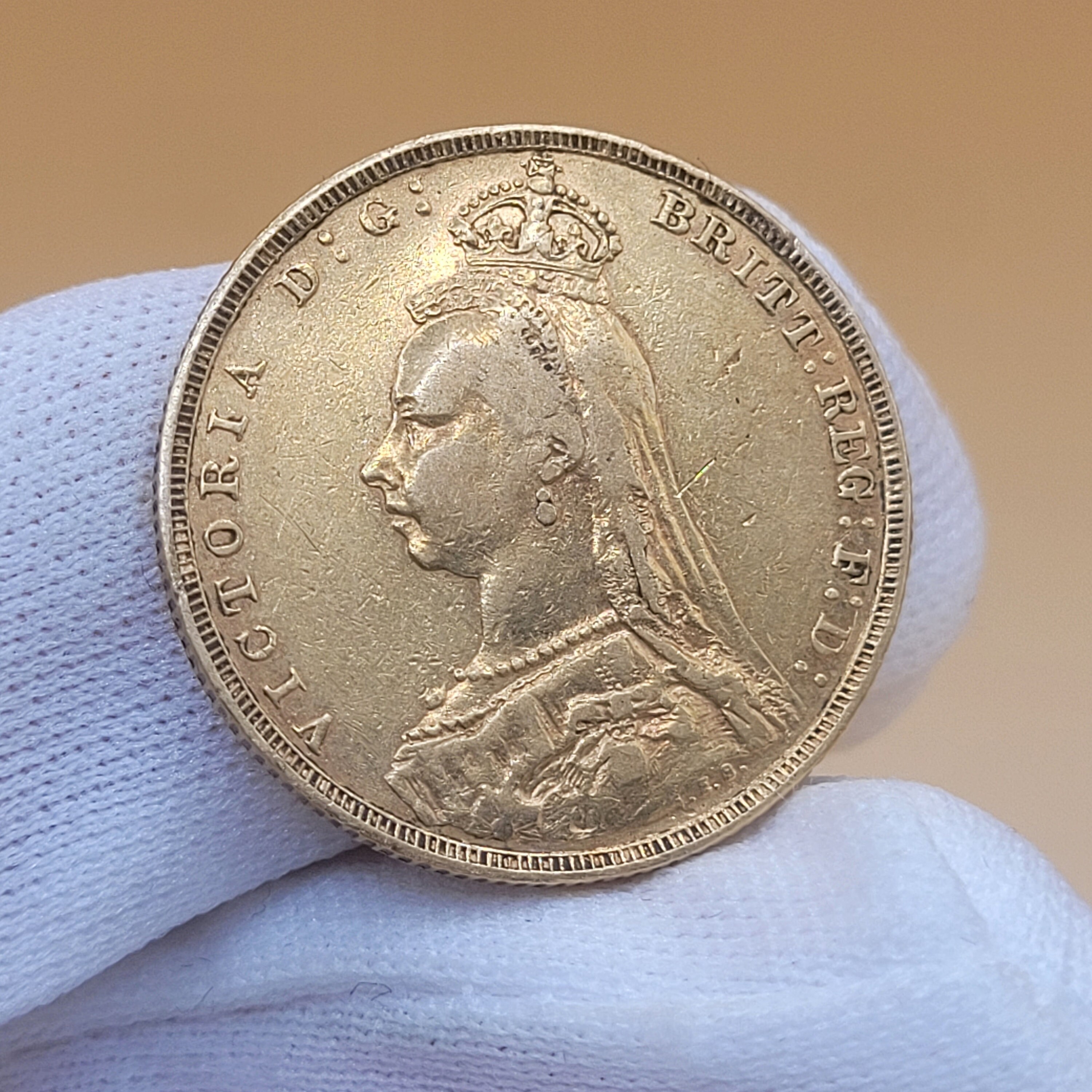 Buy Genuine 1890 Victoria 22ct Gold Full Sovereign - Second