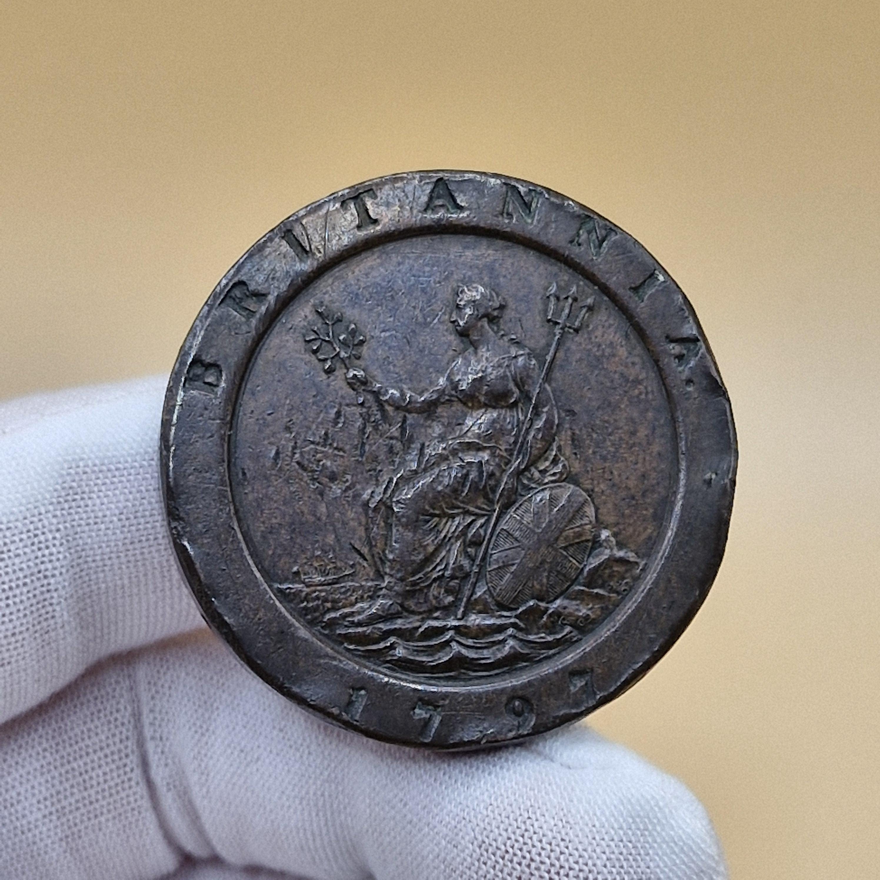 大英帝国　ジョージ3世　車輪銭　2 ペンス銅貨　1797 イギリス ジョージ3世 1797年 Pattern ペニー 車輪銭 銅貨