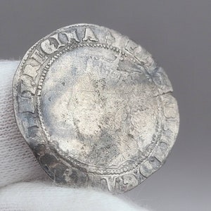 Genuine 1573 Elizabeth I Tudor Silver Sixpence - Acorn, London Mint - Hammered Coin
