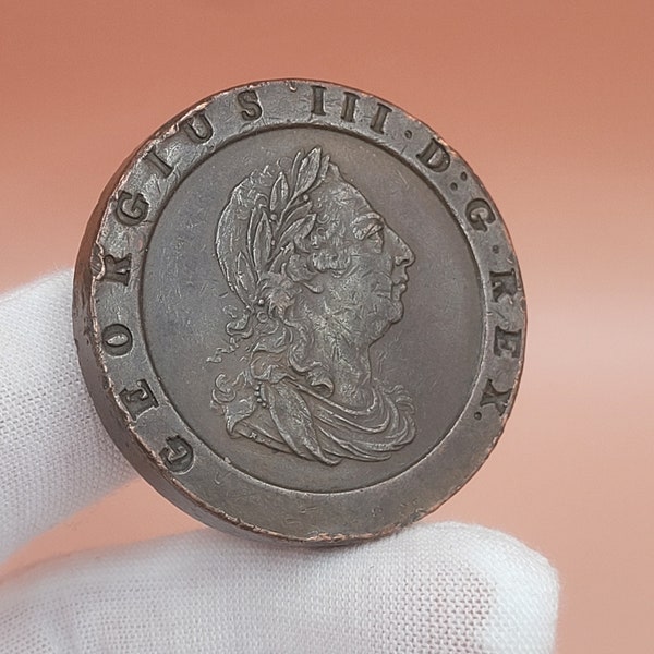 Genuine George III 1797 Cartwheel Two Penny - Soho Mint - Early Milled Coin