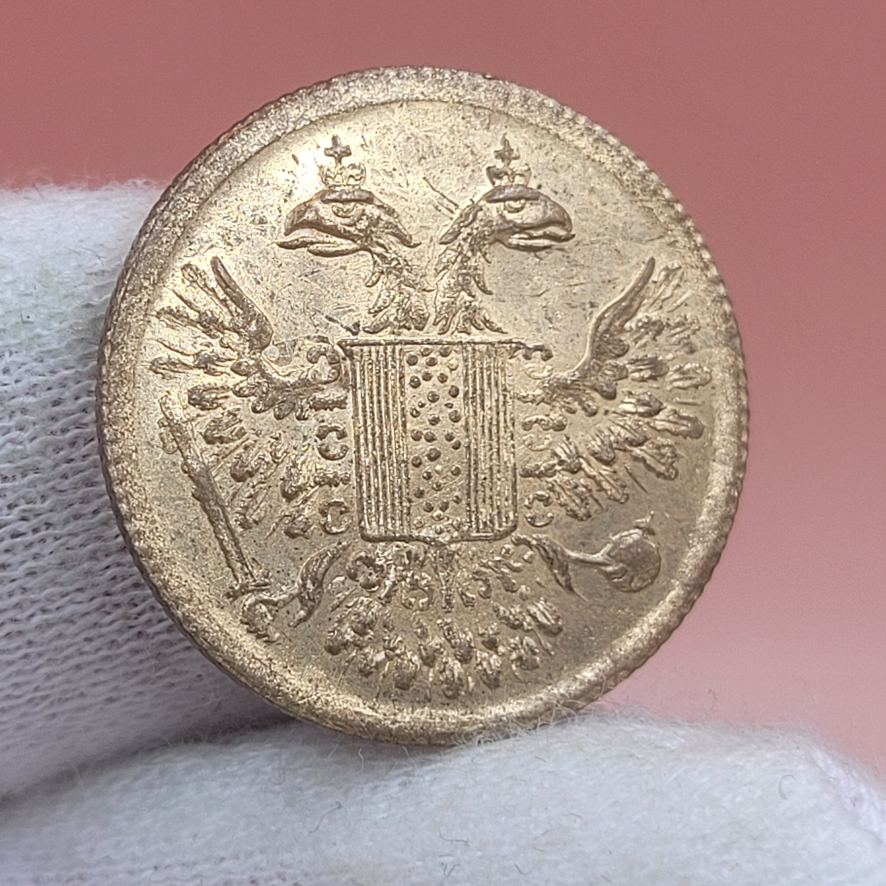 Genuine Victoria (1838-1901) Brass Double Headed Eagle