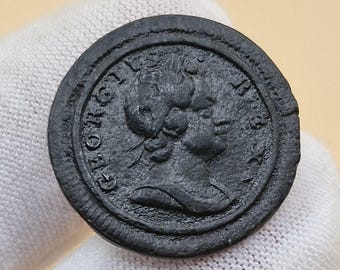 Genuine 1723 George I Silver Sixpence - South Sea Company - Great