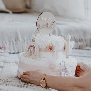 Diaper cake for girls
