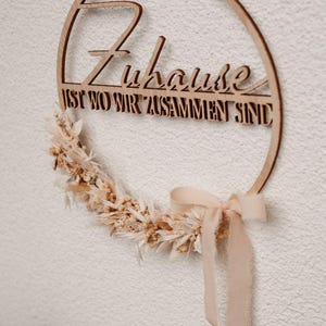 Dried flower wreath/ welcome sign/ door wreath
