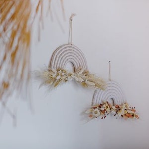 S-XXL macrame rainbow with dried flowers