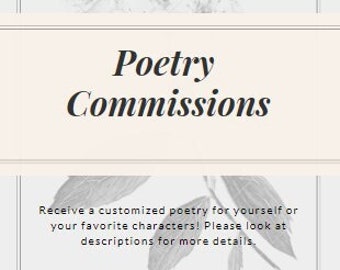 Custom Poetry Commissions
