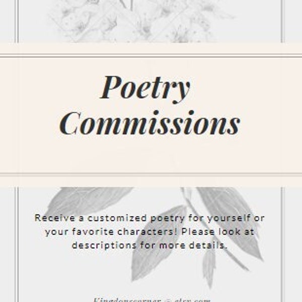 Custom Poetry Commissions