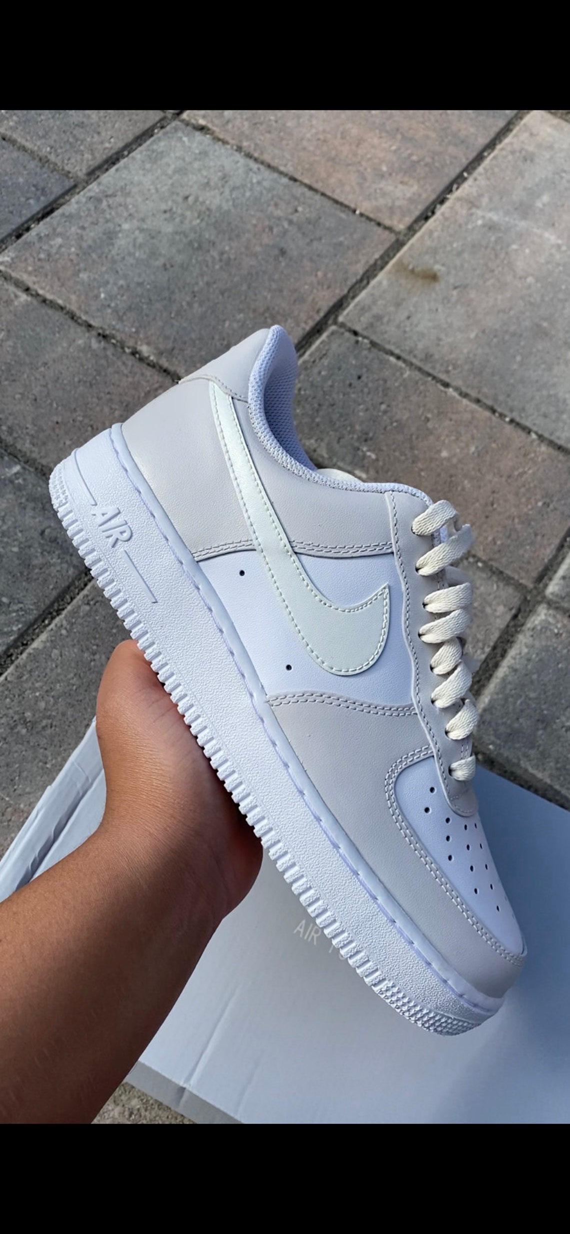 Neutral Air Force 1 / AF1 Light Grey and Cream | Etsy