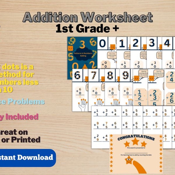 Addition Worksheets - Etsy