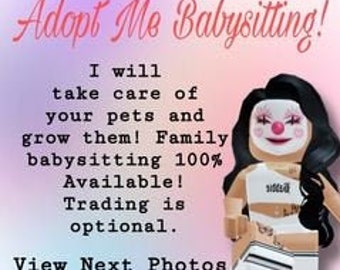 Adopt Me Etsy - how to get a babysitter in adopt me roblox